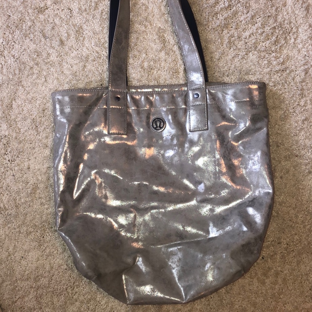 Metallic Lulu Lemon tote